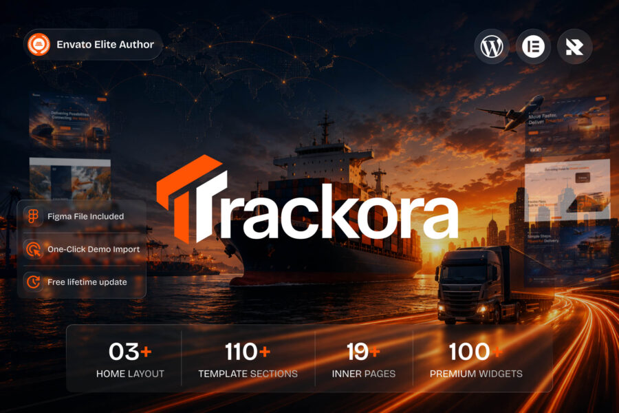 Trackora – Transportation & Logistics Elementor WordPress Theme