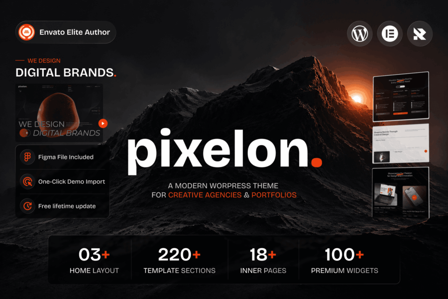 Pixelon – Creative Digital Portfolio WordPress Theme